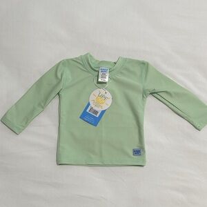 Rugged Butts Kids Long Sleeve Rashguard - Light Green
